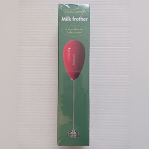 Redshank Milk Frother, Rechargeable , Case + Wall Mount BLACK New Sealed